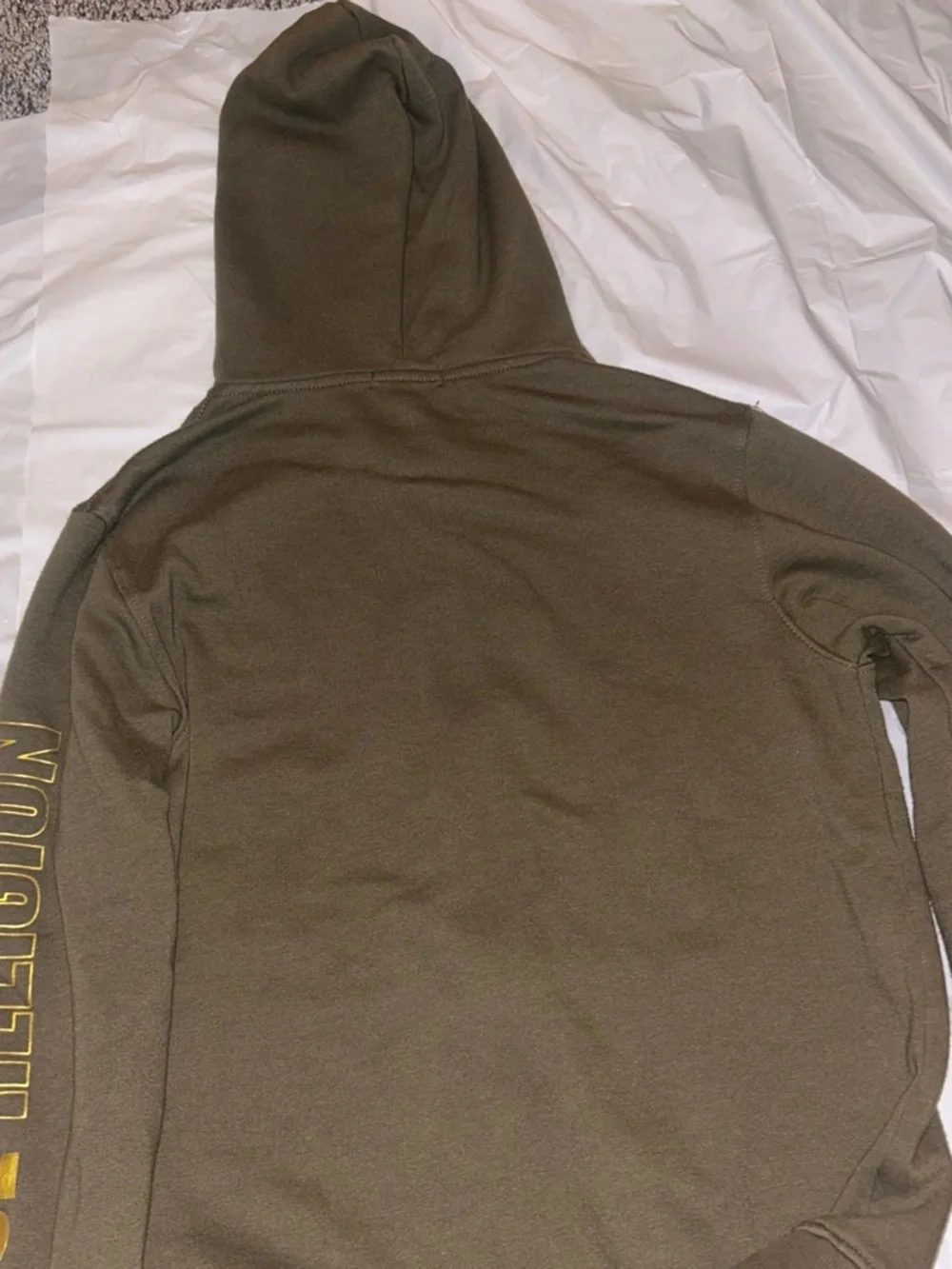 S-True Religion Olive Green Hoodie: